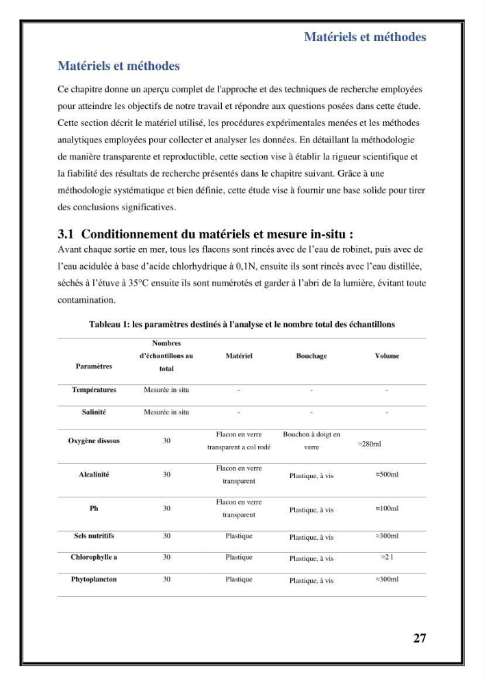 Contribution à l’étude du cycle annuel des flux air-mer en CO2 et l’évaluation de l’état de l’eutrophisation dans la baie de Bou Ismail