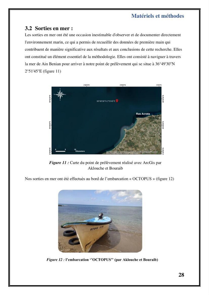 Contribution à l’étude du cycle annuel des flux air-mer en CO2 et l’évaluation de l’état de l’eutrophisation dans la baie de Bou Ismail