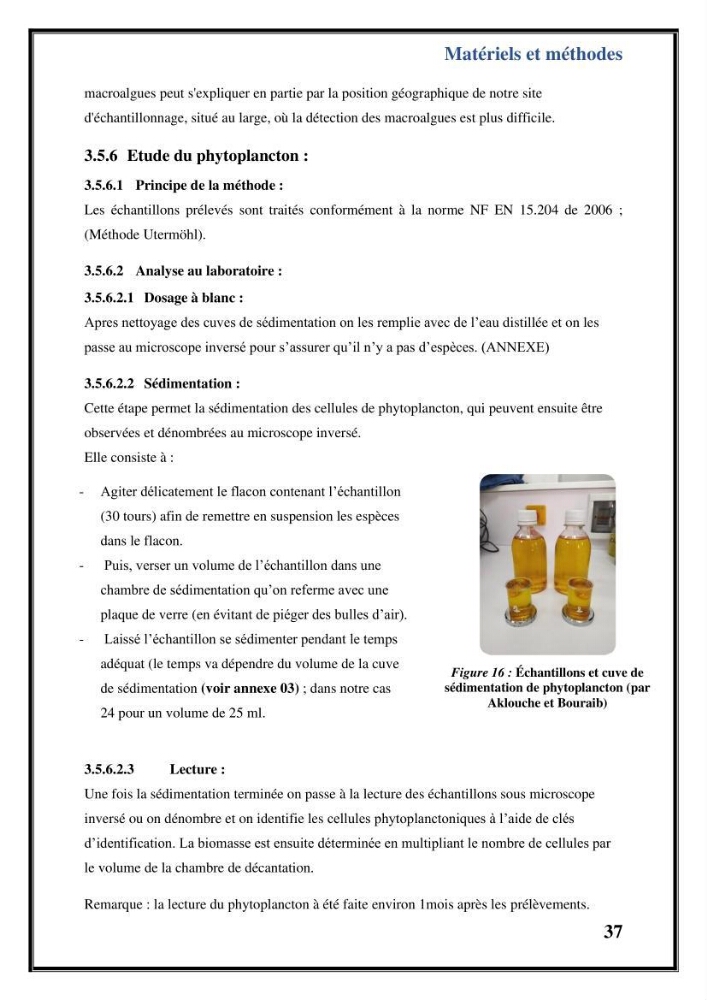 Contribution à l’étude du cycle annuel des flux air-mer en CO2 et l’évaluation de l’état de l’eutrophisation dans la baie de Bou Ismail