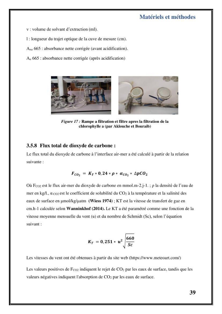 Contribution à l’étude du cycle annuel des flux air-mer en CO2 et l’évaluation de l’état de l’eutrophisation dans la baie de Bou Ismail