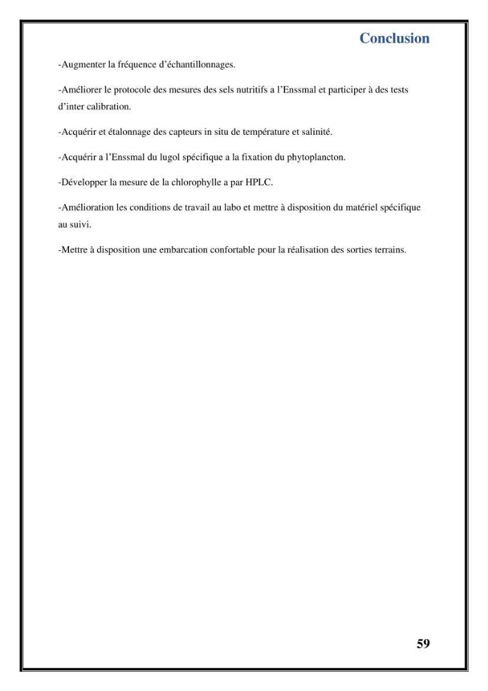 Contribution à l’étude du cycle annuel des flux air-mer en CO2 et l’évaluation de l’état de l’eutrophisation dans la baie de Bou Ismail