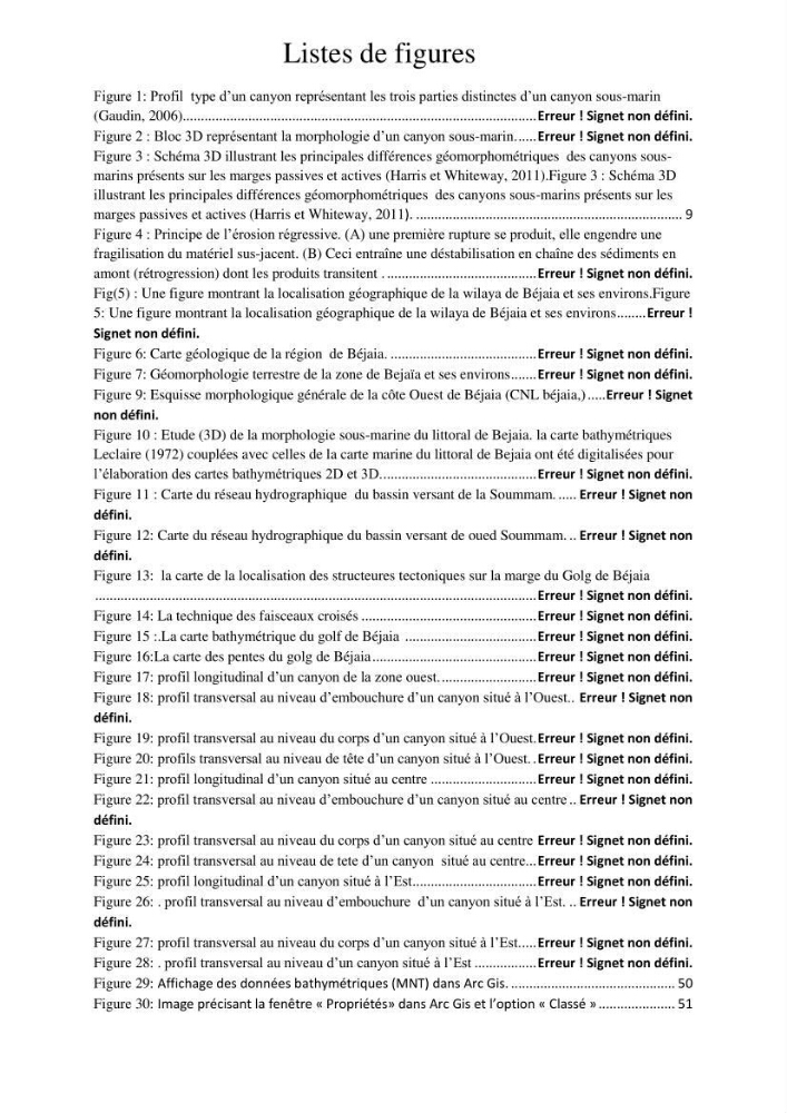 Processus d’initiation et d’évolution des canyons sous-marins le long de la marge continental du Golf de Bejaia