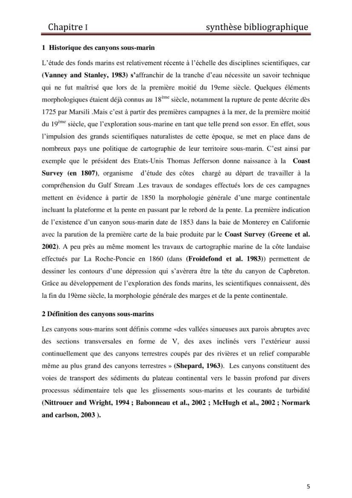 Processus d’initiation et d’évolution des canyons sous-marins le long de la marge continental du Golf de Bejaia