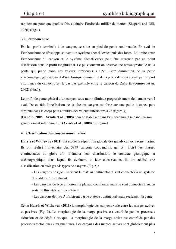Processus d’initiation et d’évolution des canyons sous-marins le long de la marge continental du Golf de Bejaia