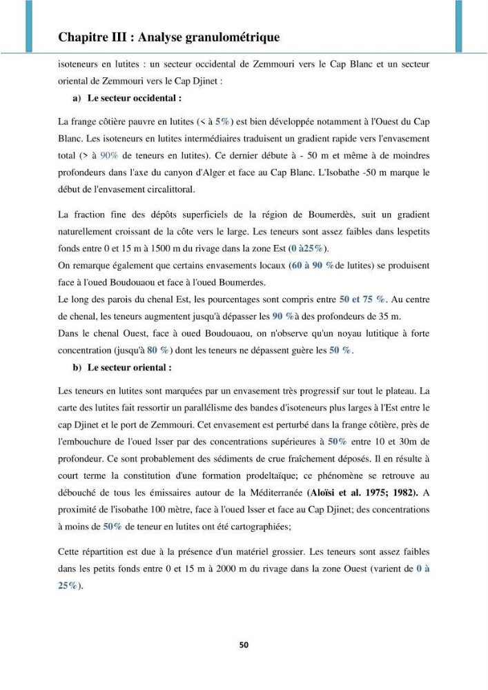 Processus mis en jeu dans l\'évolution morpho-dynamique de la baie de Zemmouri