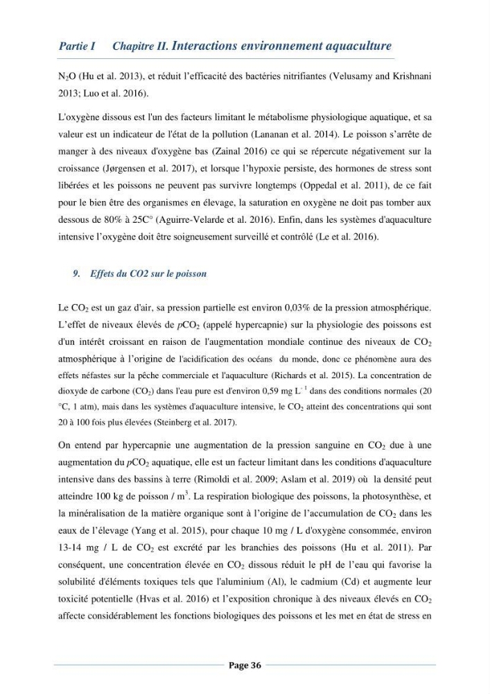 Les interactions environnement -aqaculture : interaction environnementales et optimisation des systemes de production piscicole marine