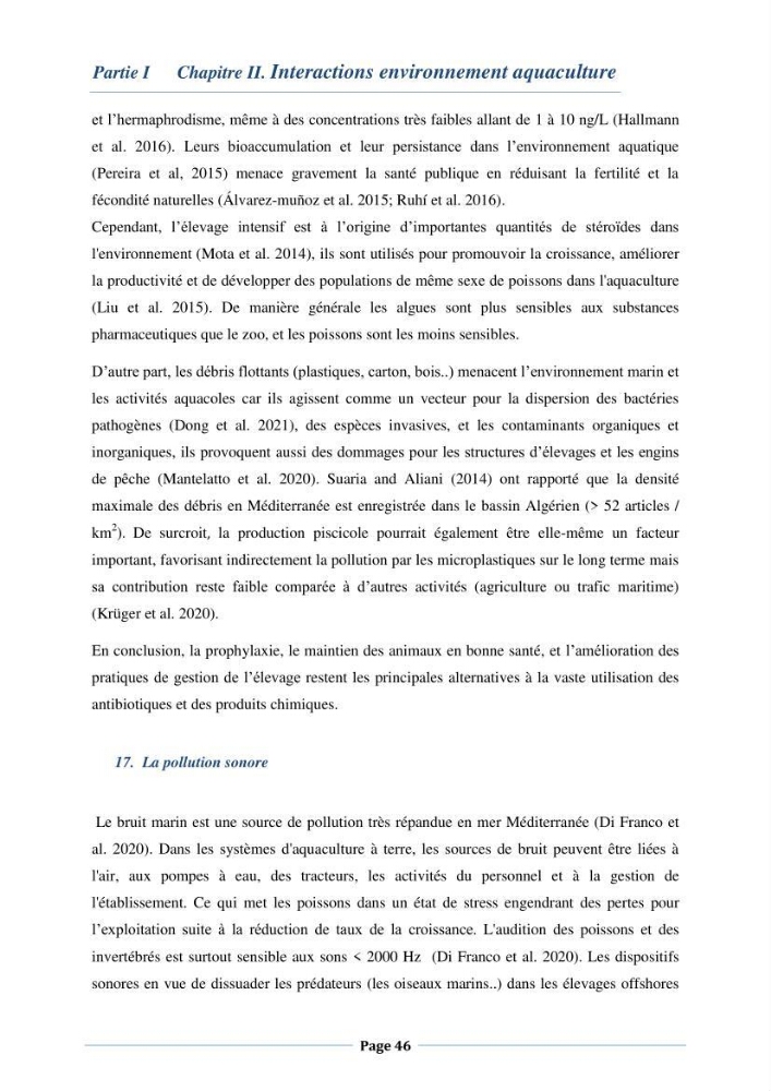 Les interactions environnement -aqaculture : interaction environnementales et optimisation des systemes de production piscicole marine