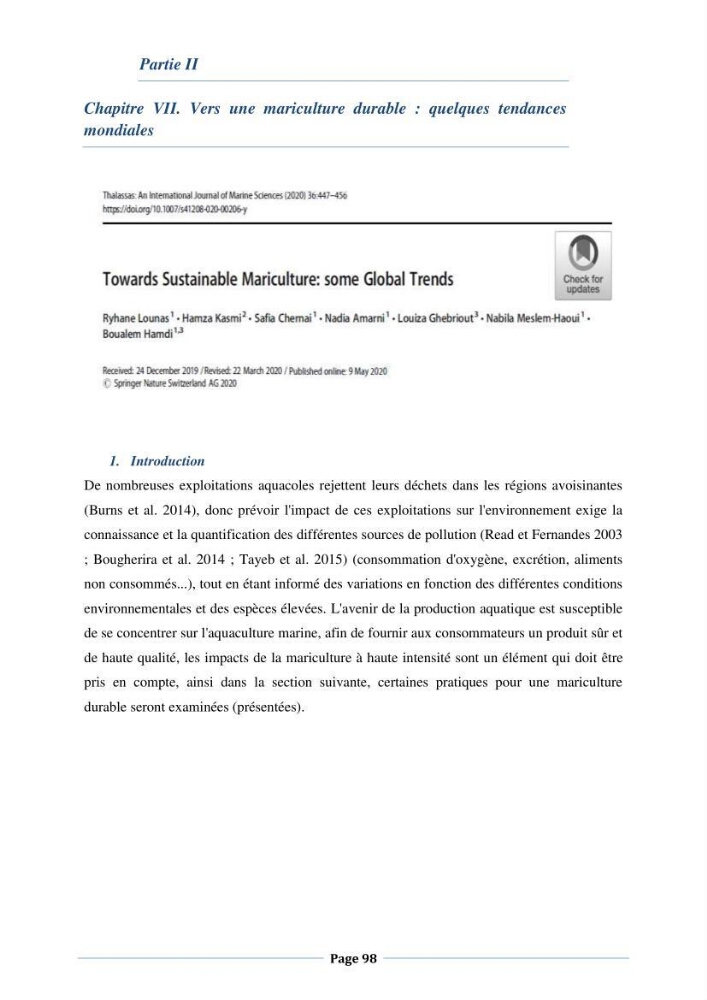 Les interactions environnement -aqaculture : interaction environnementales et optimisation des systemes de production piscicole marine