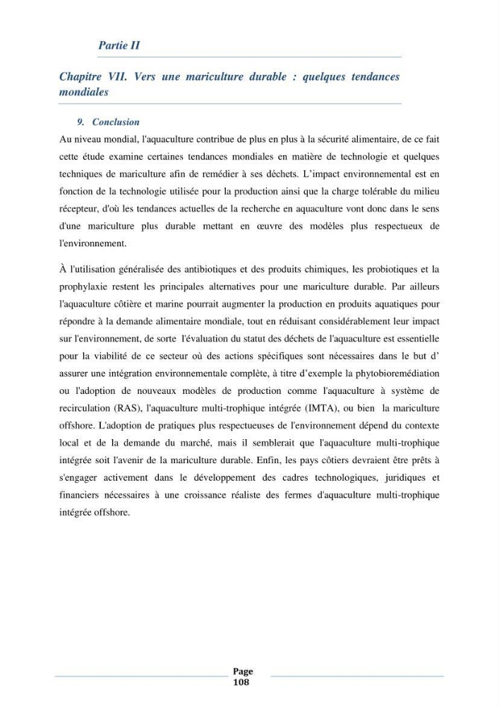 Les interactions environnement -aqaculture : interaction environnementales et optimisation des systemes de production piscicole marine