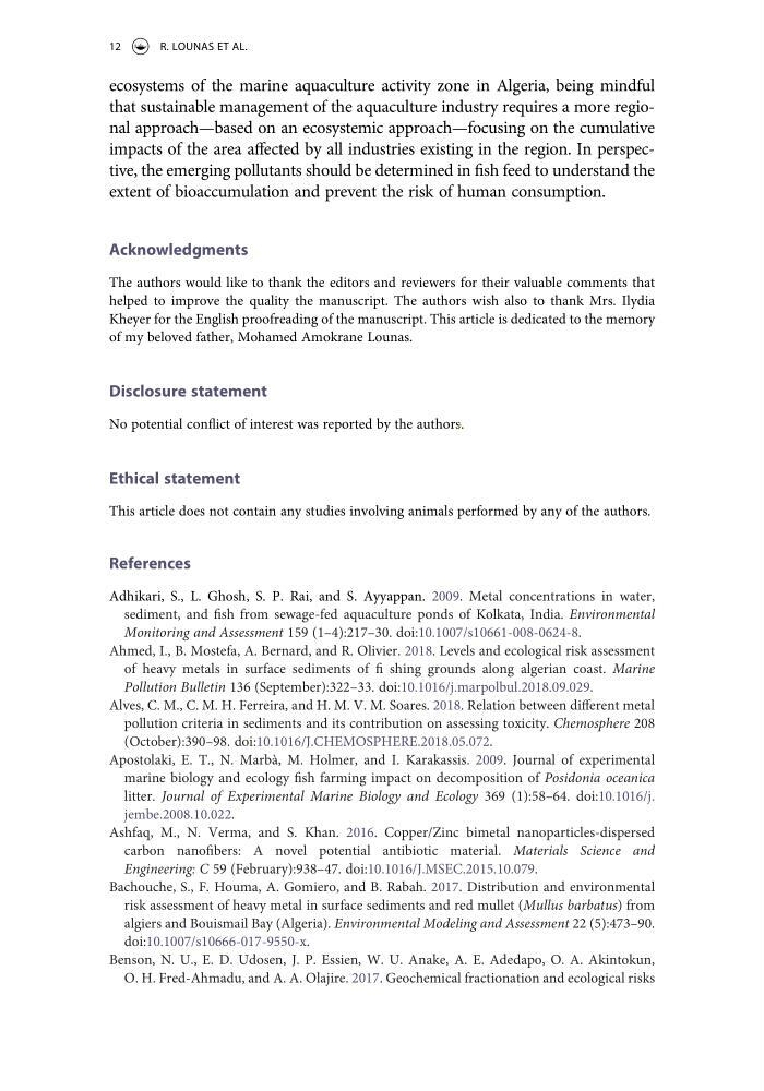 Les interactions environnement -aqaculture : interaction environnementales et optimisation des systemes de production piscicole marine