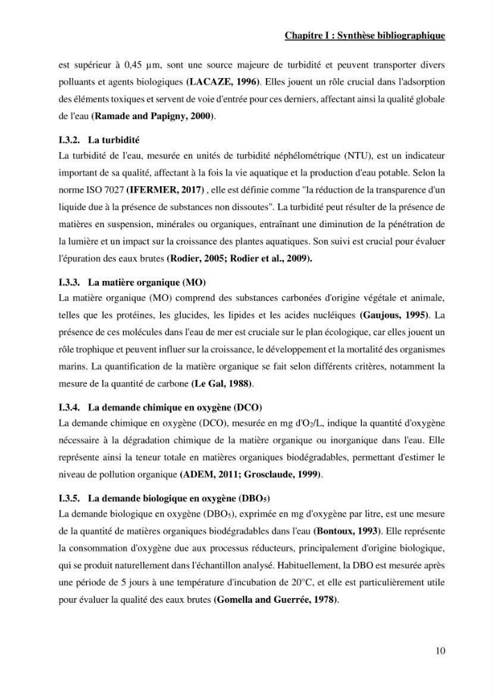 Identification des paramètres des eaux brutes et des eaux produites, et suivi des rejets de saumures issus de la station de dessalement EL MARSA
