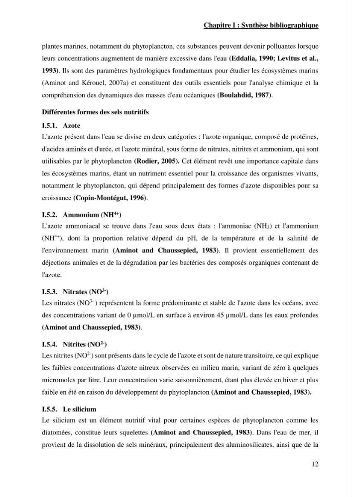 Identification des paramètres des eaux brutes et des eaux produites, et suivi des rejets de saumures issus de la station de dessalement EL MARSA