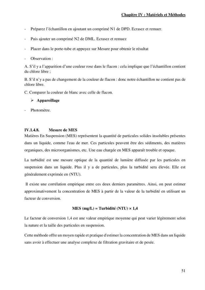 Identification des paramètres des eaux brutes et des eaux produites, et suivi des rejets de saumures issus de la station de dessalement EL MARSA