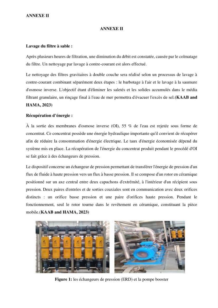 Identification des paramètres des eaux brutes et des eaux produites, et suivi des rejets de saumures issus de la station de dessalement EL MARSA