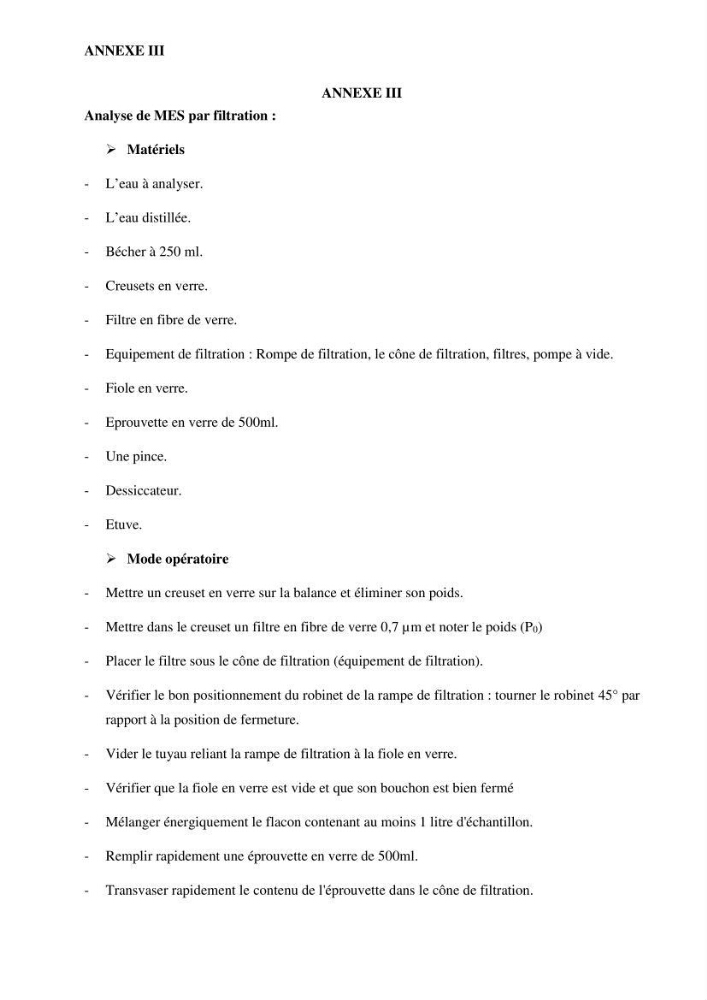 Identification des paramètres des eaux brutes et des eaux produites, et suivi des rejets de saumures issus de la station de dessalement EL MARSA
