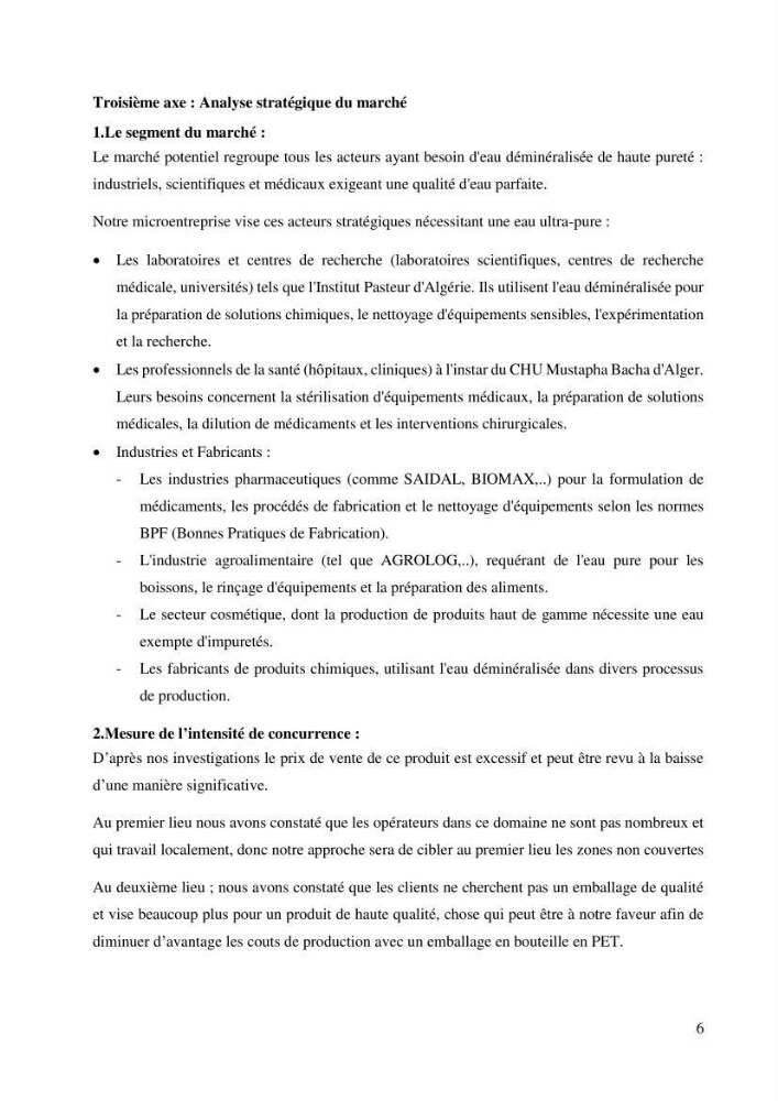 Identification des paramètres des eaux brutes et des eaux produites, et suivi des rejets de saumures issus de la station de dessalement EL MARSA