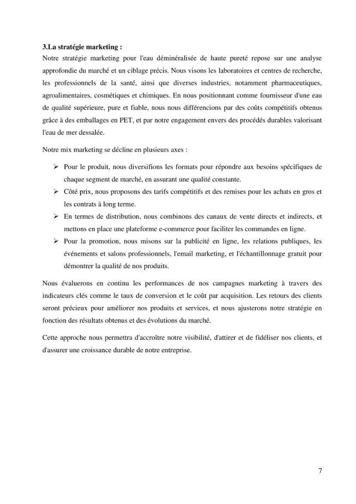 Identification des paramètres des eaux brutes et des eaux produites, et suivi des rejets de saumures issus de la station de dessalement EL MARSA