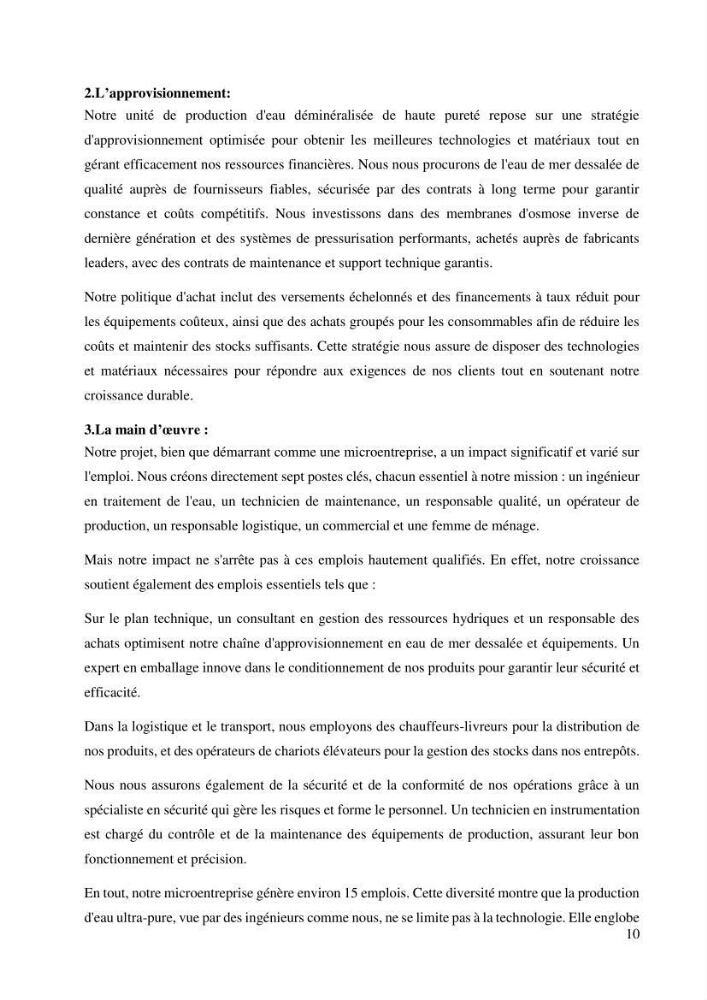 Identification des paramètres des eaux brutes et des eaux produites, et suivi des rejets de saumures issus de la station de dessalement EL MARSA