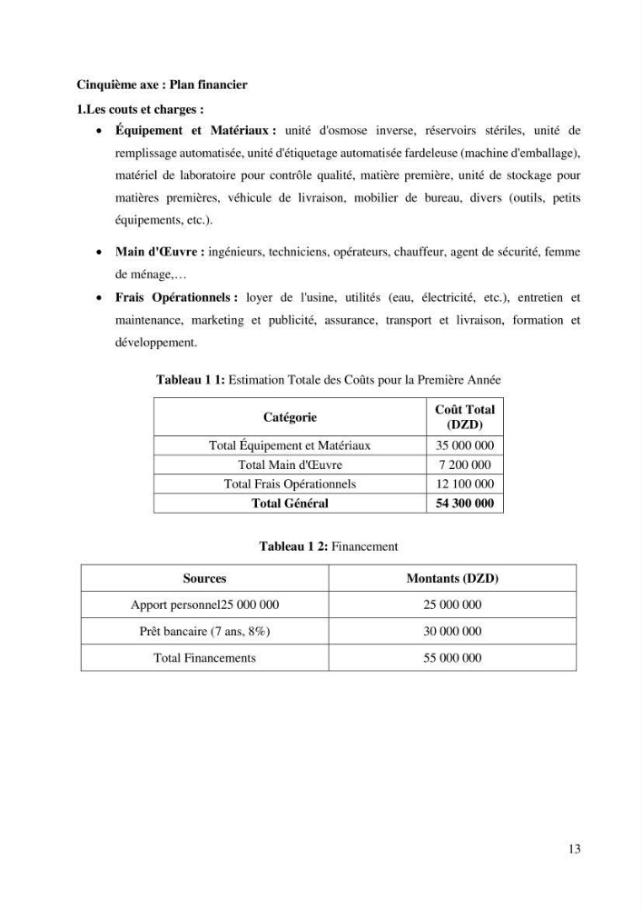 Identification des paramètres des eaux brutes et des eaux produites, et suivi des rejets de saumures issus de la station de dessalement EL MARSA