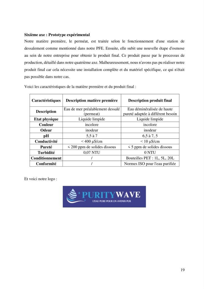 Identification des paramètres des eaux brutes et des eaux produites, et suivi des rejets de saumures issus de la station de dessalement EL MARSA