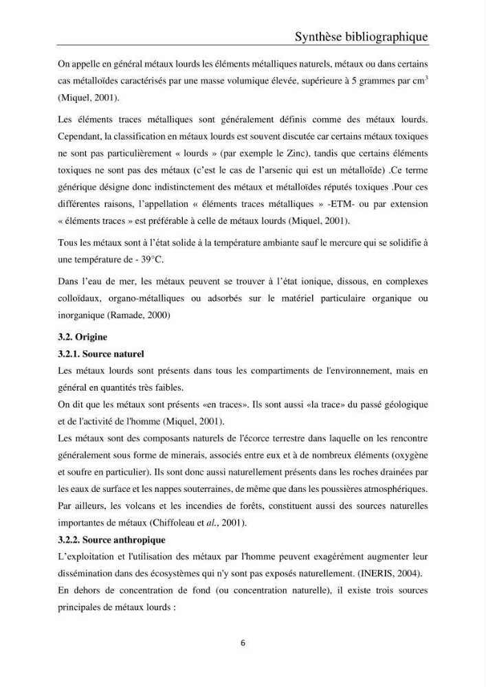 Etude de la bioaccumulation des métaux traces par trois poissons démersaux dans le golfe de Ghazaouet