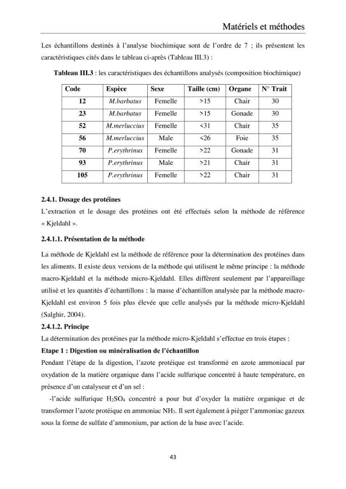 Etude de la bioaccumulation des métaux traces par trois poissons démersaux dans le golfe de Ghazaouet
