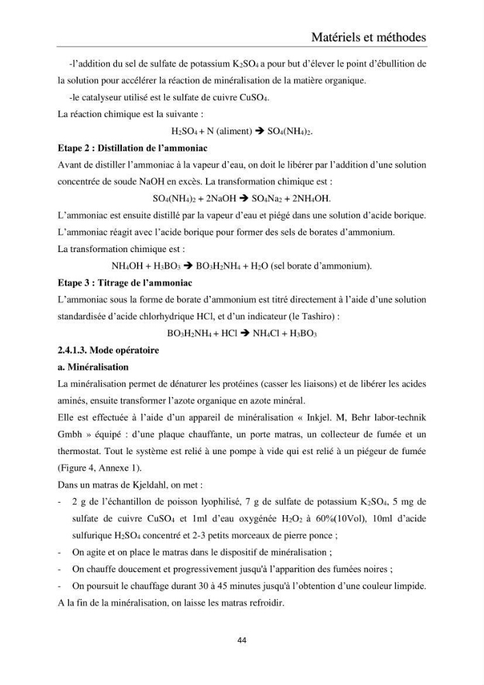 Etude de la bioaccumulation des métaux traces par trois poissons démersaux dans le golfe de Ghazaouet