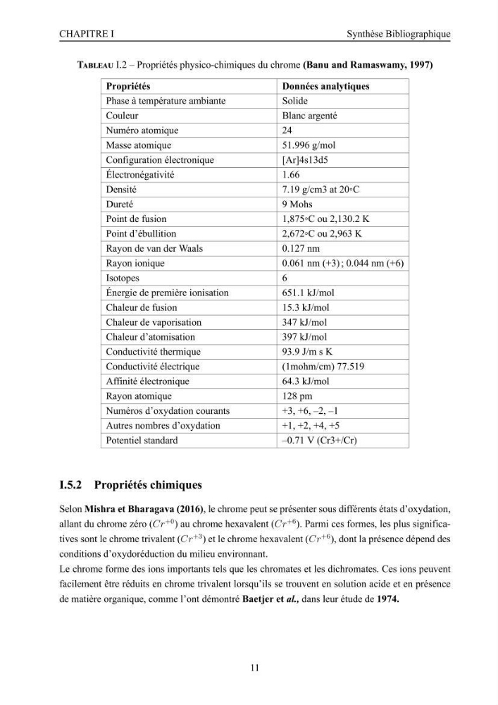 Evaluation de la résistance aux métaux lourds et du potentiel d’élimination du chrome hexavalent chez des bactéries d’origines marines Projet de mise en place d’un procédé de traitement des effluents riches en chrome.