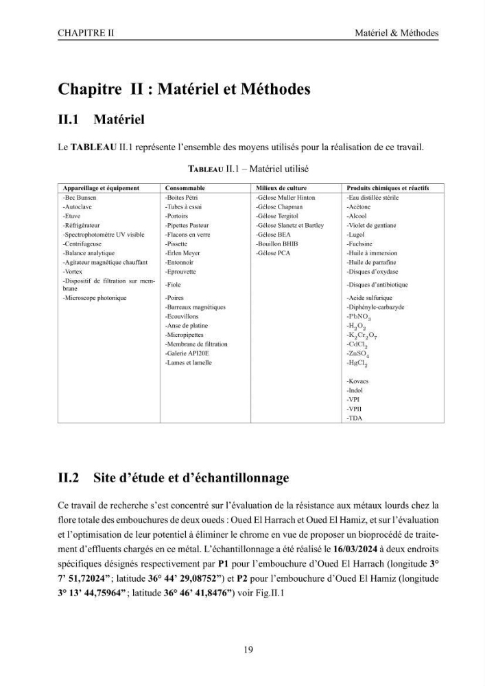 Evaluation de la résistance aux métaux lourds et du potentiel d’élimination du chrome hexavalent chez des bactéries d’origines marines Projet de mise en place d’un procédé de traitement des effluents riches en chrome.