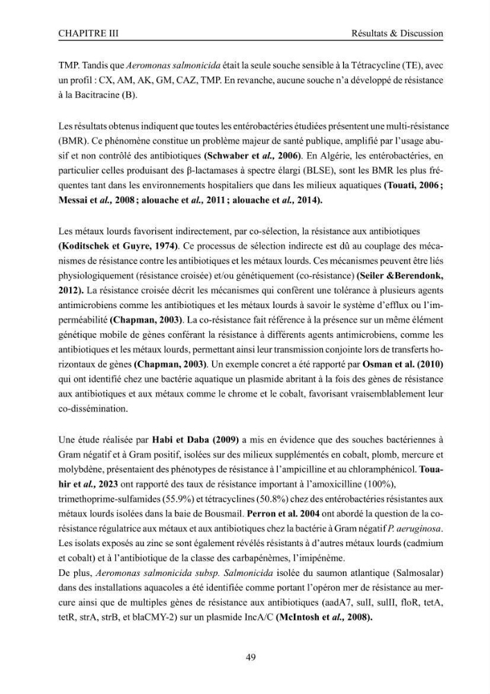 Evaluation de la résistance aux métaux lourds et du potentiel d’élimination du chrome hexavalent chez des bactéries d’origines marines Projet de mise en place d’un procédé de traitement des effluents riches en chrome.