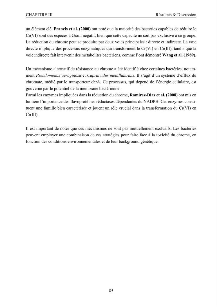 Evaluation de la résistance aux métaux lourds et du potentiel d’élimination du chrome hexavalent chez des bactéries d’origines marines Projet de mise en place d’un procédé de traitement des effluents riches en chrome.