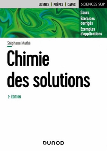 Chimie des solutions Chimie des solutions