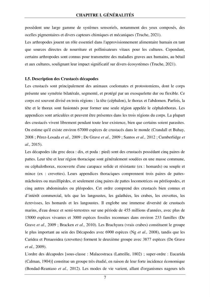Contribution à l\'étude de quelques paramètres de la biologie des espèces de la famille Pasiphaeidae (Crustacea, Decapoda) dans la région centre du bassin algérien