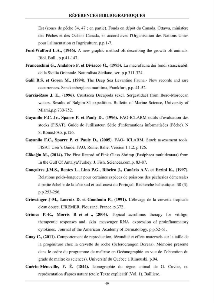 Contribution à l\'étude de quelques paramètres de la biologie des espèces de la famille Pasiphaeidae (Crustacea, Decapoda) dans la région centre du bassin algérien
