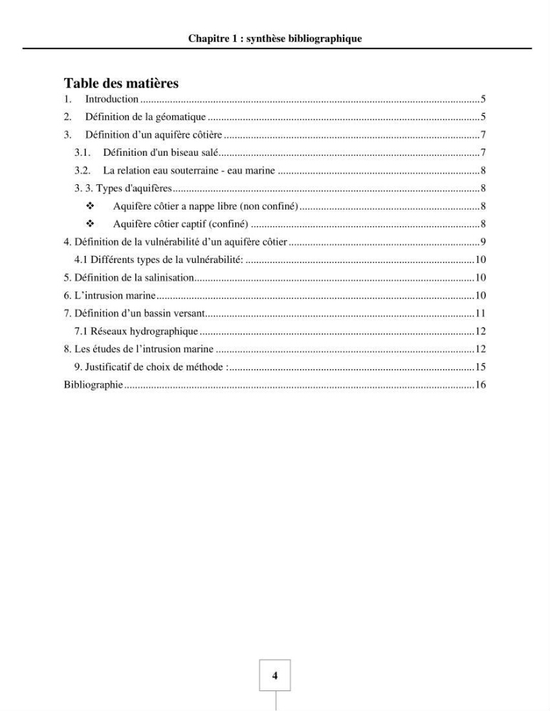 Utilisation de la géomatique pour cartographie la vulnérabilité à l\'intrusion marine: cas de l\'aquifère de sahel d\'Alger