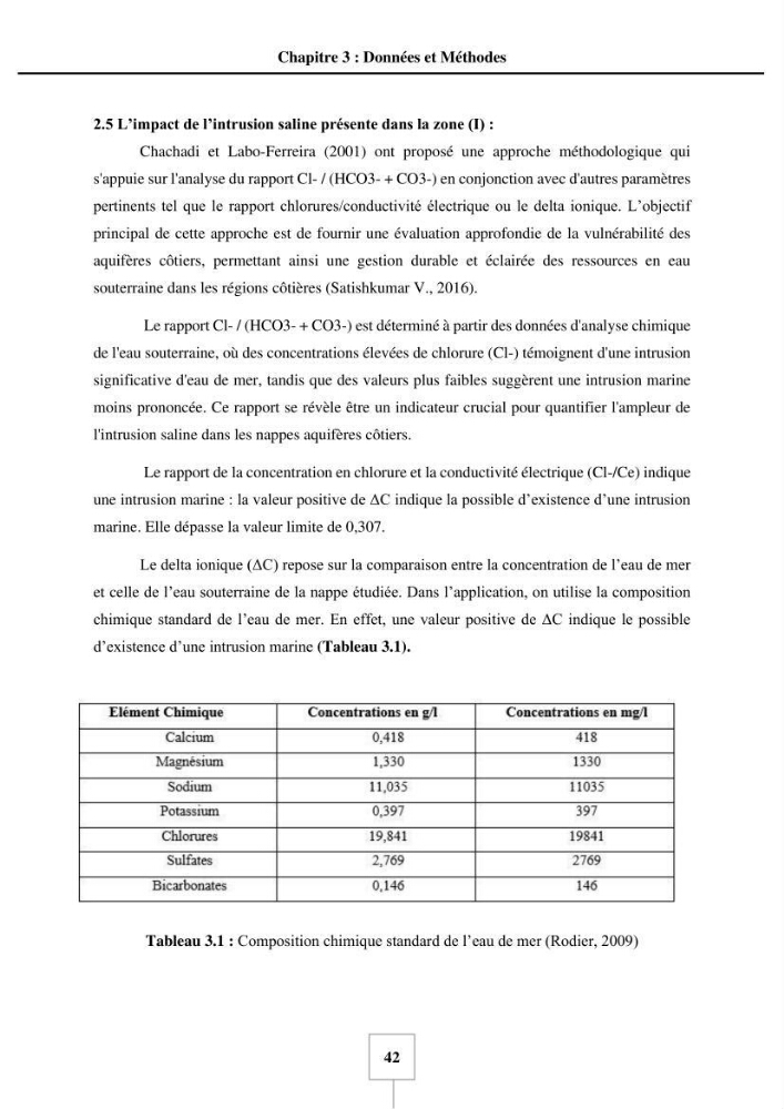 Utilisation de la géomatique pour cartographie la vulnérabilité à l\'intrusion marine: cas de l\'aquifère de sahel d\'Alger