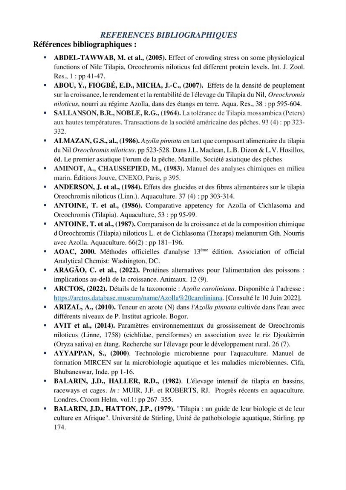 Evaluation d’une production piscicole dans un système d’alimentation associé