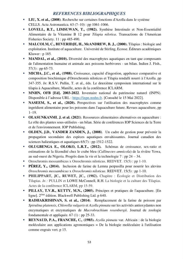 Evaluation d’une production piscicole dans un système d’alimentation associé
