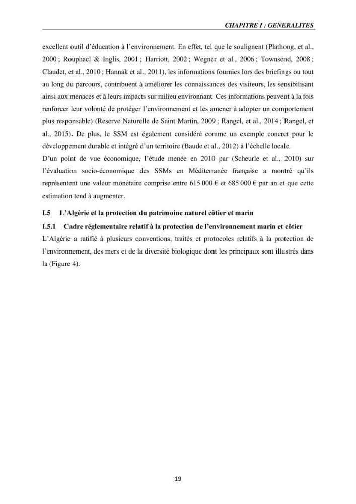 Gestion des aires marines protégées le patrimoine naturel marin côtier du Parc National de Taza dans la Wilaya de Jijel
