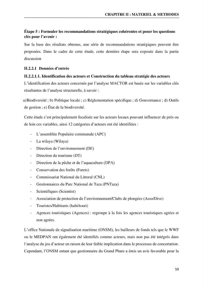 Gestion des aires marines protégées le patrimoine naturel marin côtier du Parc National de Taza dans la Wilaya de Jijel