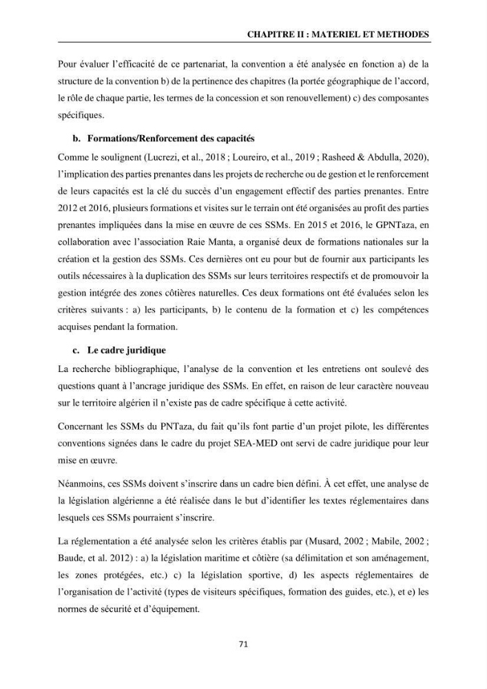 Gestion des aires marines protégées le patrimoine naturel marin côtier du Parc National de Taza dans la Wilaya de Jijel