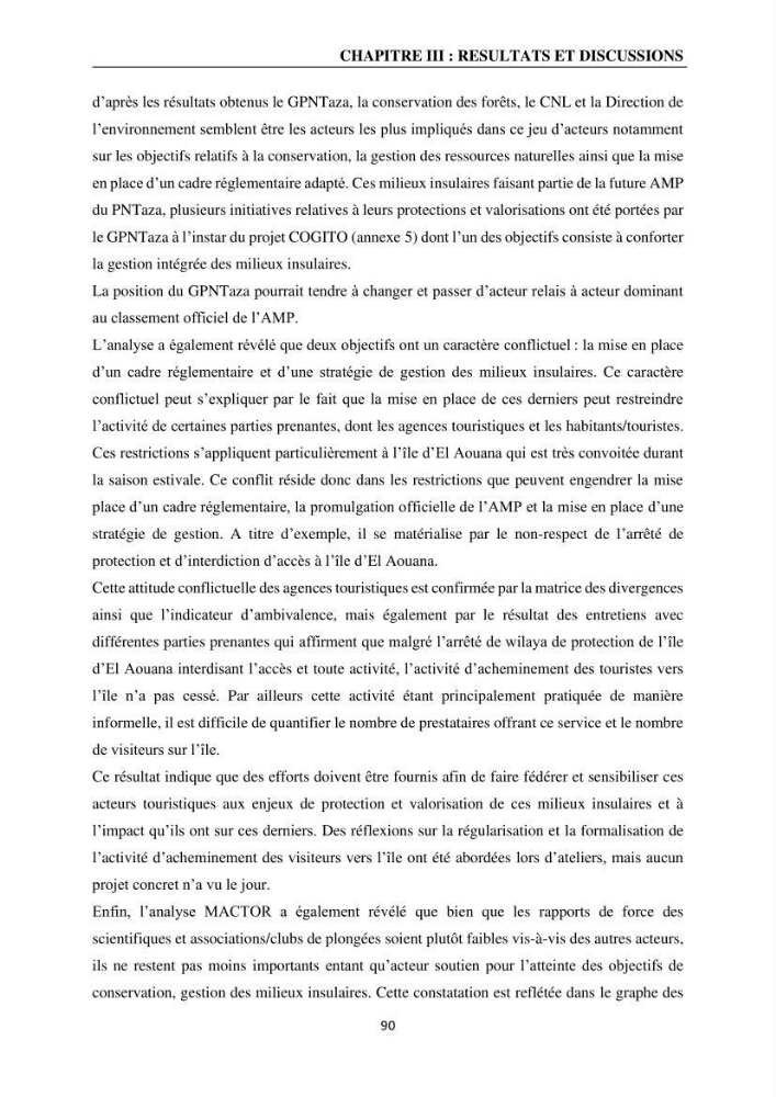 Gestion des aires marines protégées le patrimoine naturel marin côtier du Parc National de Taza dans la Wilaya de Jijel