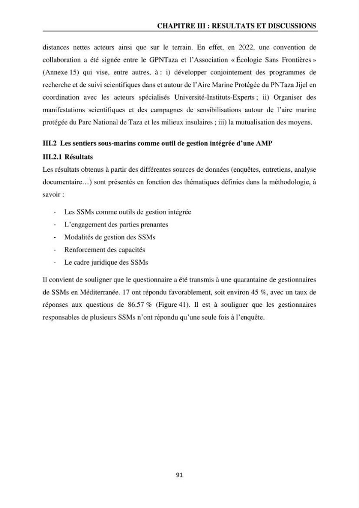 Gestion des aires marines protégées le patrimoine naturel marin côtier du Parc National de Taza dans la Wilaya de Jijel