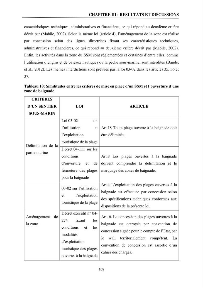 Gestion des aires marines protégées le patrimoine naturel marin côtier du Parc National de Taza dans la Wilaya de Jijel