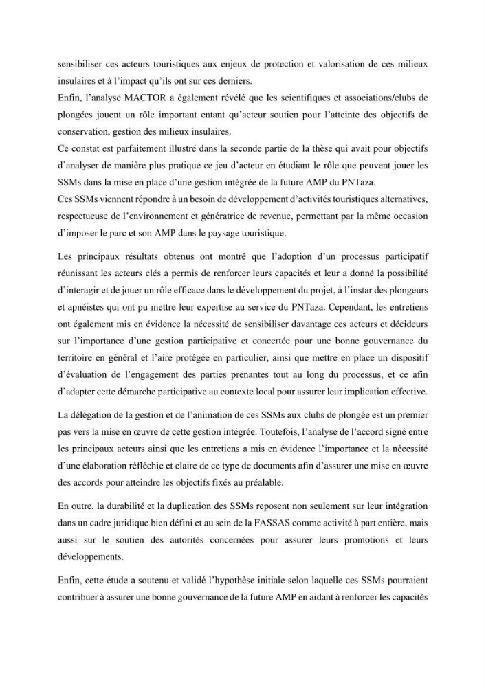 Gestion des aires marines protégées le patrimoine naturel marin côtier du Parc National de Taza dans la Wilaya de Jijel