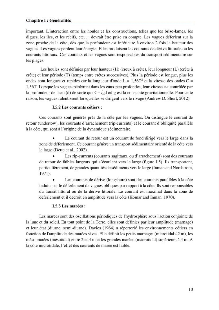 Modelisation de la cinématique du trait de côte,dynamique sédimentaire et évaluation des zones à risque de la côte algéroise