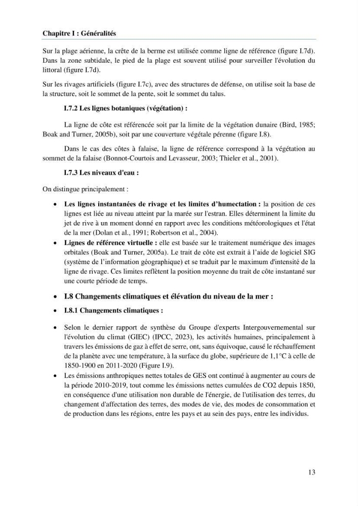 Modelisation de la cinématique du trait de côte,dynamique sédimentaire et évaluation des zones à risque de la côte algéroise