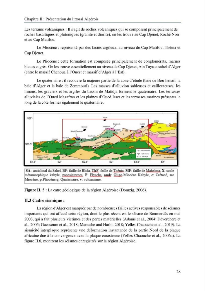 Modelisation de la cinématique du trait de côte,dynamique sédimentaire et évaluation des zones à risque de la côte algéroise