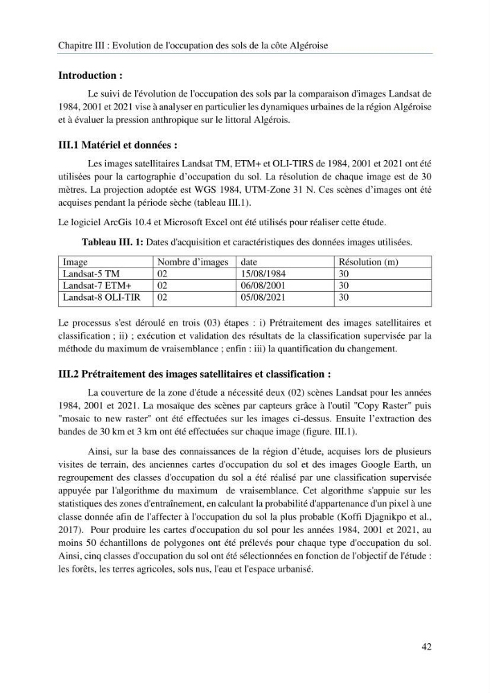 Modelisation de la cinématique du trait de côte,dynamique sédimentaire et évaluation des zones à risque de la côte algéroise