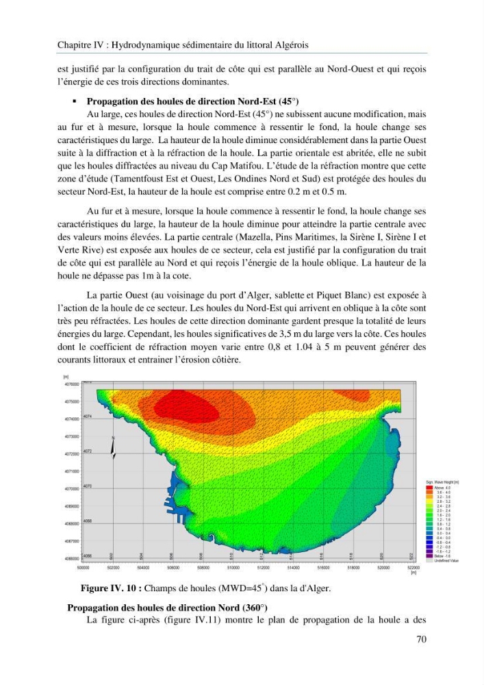 Modelisation de la cinématique du trait de côte,dynamique sédimentaire et évaluation des zones à risque de la côte algéroise